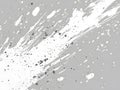Abstract Grey and White Paint Splashes and Strokes Royalty Free Stock Photo