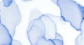 Abstract artwork featuring flowing, translucent blue shapes spreading across a