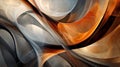 Abstract Artwork Featuring Intertwining Curving Lines in Warm Tones Royalty Free Stock Photo