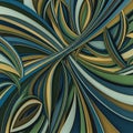 Abstract artwork featuring an intricate pattern of overlapping, curved layers. The Royalty Free Stock Photo