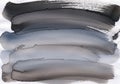 Abstract artwork featuring layered brushstrokes of grayscale shades on a white canvas. The strokes Royalty Free Stock Photo