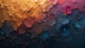 Abstract artwork featuring layered circular patterns resembling geological formations generated