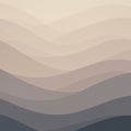 Abstract artwork featuring layers of soft, undulating waves. Gradients of beige, grey, a Royalty Free Stock Photo
