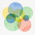 Abstract artwork featuring overlapping translucent circles in Royalty Free Stock Photo