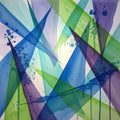 Abstract artwork featuring overlapping translucent shapes Royalty Free Stock Photo