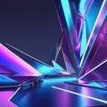 Abstract artwork featuring sharp, angular shapes with a reflective surface. Royalty Free Stock Photo