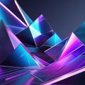Abstract artwork featuring sharp, angular shapes with a reflective surface. Royalty Free Stock Photo