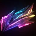Abstract artwork featuring sharp, angular, translucent shapes resembling crystal Royalty Free Stock Photo