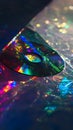 Iridescent CD Reflection Abstract Art Royalty Free Stock Photo