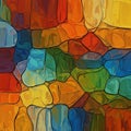 Resembles stained glass or a painted mosaic, offering a dynamic play Royalty Free Stock Photo