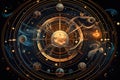 Abstract Astrological Background With Zodiac Signs Astrology Horoscope Background