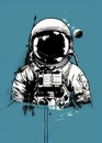 Abstract Astronaut Poster Illustration Royalty Free Stock Photo