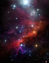 Beautiful background of the starry sky, colorful nebula, star li