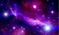 Bright space background, stars,nebula,flashes,clouds,blue,red,purple,black,star Shine,starry sky, space Royalty Free Stock Photo