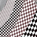 Abstract asymmetrical beautiful black and purple checkered pattern