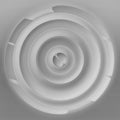 Abstract asymmetrical circular form for background template in monochrome