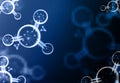 Abstract atom or molecule structure design as science, Abstract low Poly Mesh, Wireframe Design, Medical and technology concept.