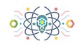 Abstract Atom Network Icon, Science, Technology and Connectivity, vector design Generative AI Royalty Free Stock Photo
