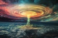 Abstract Atomic Mushroom Cloud Representation Royalty Free Stock Photo