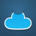 Abstract attach cloud. Vector illustration. Royalty Free Stock Photo