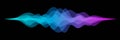 Abstract audio sound wave background. Blue and purple voice or music signal waveform vector illustration. Digital beats Royalty Free Stock Photo