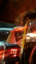 Auto rickshaw night ride india Royalty Free Stock Photo