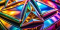 Abstract Automotive Emblem A Triangular Interplay of Geometric Shapes Captured in a Detailed Macro Shot