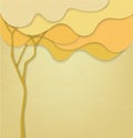 Abstract autum yellow vector background Royalty Free Stock Photo