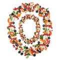 Abstract Autumn Berry Wreath Royalty Free Stock Photo