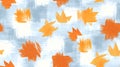 Autumn Leaf Pattern Orange White Blue Textured Background Royalty Free Stock Photo