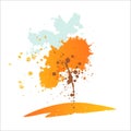 Abstract Autumn Tree. Vector illustration Royalty Free Stock Photo