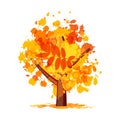Abstract autumn tree for your design Royalty Free Stock Photo
