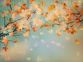 Abstract autumn yellow leaves background. EPS 10 Royalty Free Stock Photo