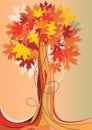 Abstract autumnal tree Royalty Free Stock Photo