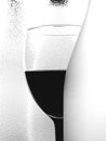 Abstract B&W Wine Glassware Design