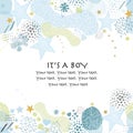 Abstract baby shower background. It`s a boy