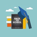Abstract Back to School Background. Vector Illustration