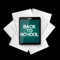 Abstract Back to School Background. Vector Illustration