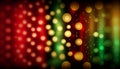 Abstract backdrop illuminated by glowing multi colored circle lights generated by AI Royalty Free Stock Photo