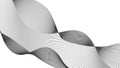 Abstract backdrop with monochrome wave gradient lines Royalty Free Stock Photo