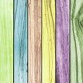 Abstract backdrop multicolored wood slabs arranged texture background.