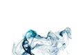 Abstract backdrop with stains of blue incense smoke Royalty Free Stock Photo