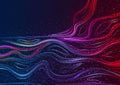 Rainbow Contour Lines on Dark Background