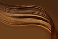 Abstract backgound. Gold bronze wave on dark brown