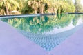 Abstract backgrouds, a corner of blue swimming pool Royalty Free Stock Photo