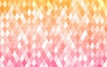 Vector Pink and Yellow Gradient Geometric Background with Overlapping Rhombuses Pattern Royalty Free Stock Photo