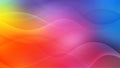 Vector Abstract Wavy Curves in Colorful Gradient Background Royalty Free Stock Photo