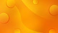 Vector Abstract Orange and Yellow Gradient Fluid Style Background with Simple Curves and Circles Royalty Free Stock Photo