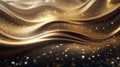 Abstract Background Adorned with Shimmering Metallic Accents and Sparkling Particles. Glamour Design