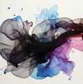 abstract background, alcohol ink, stains and stains. colored smoke Royalty Free Stock Photo